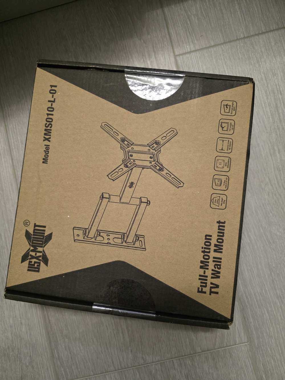 Full-Motion TV Wall Mount Bracket - Brown